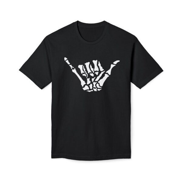 Hang Loose Shaka Skeleton Bones Unisex Midweight T-shirt, Made in US - Image 5