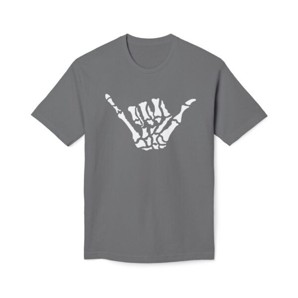 Hang Loose Shaka Skeleton Bones Unisex Midweight T-shirt, Made in US