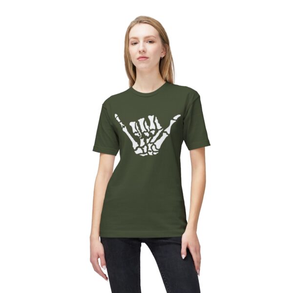 Hang Loose Shaka Skeleton Bones Unisex Midweight T-shirt, Made in US - Image 11